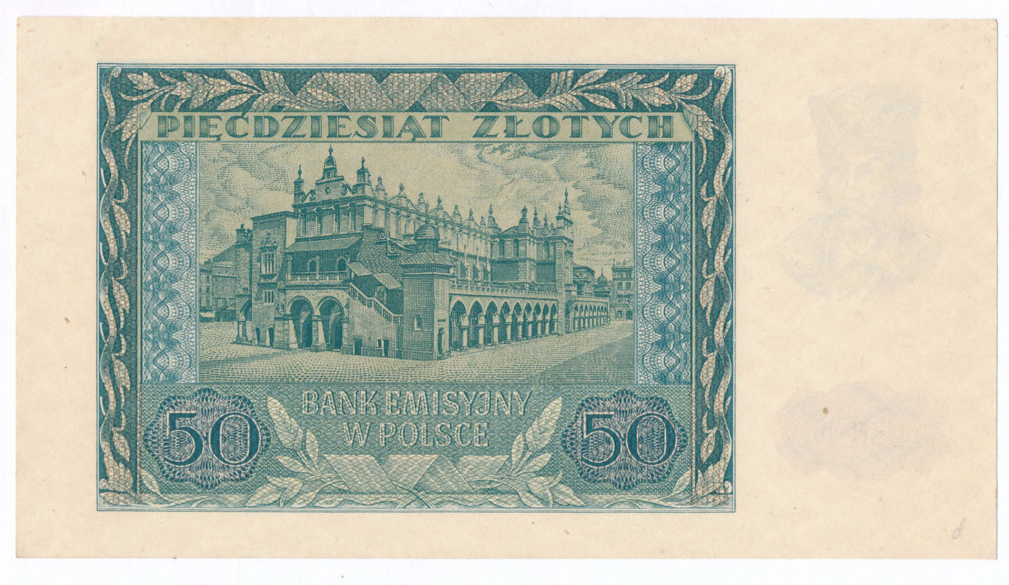 50 złotych 1940 seria A